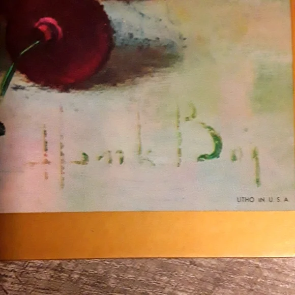 Henk Bos apples & cherries litho trivet, 1960 - Picture 3 of 5